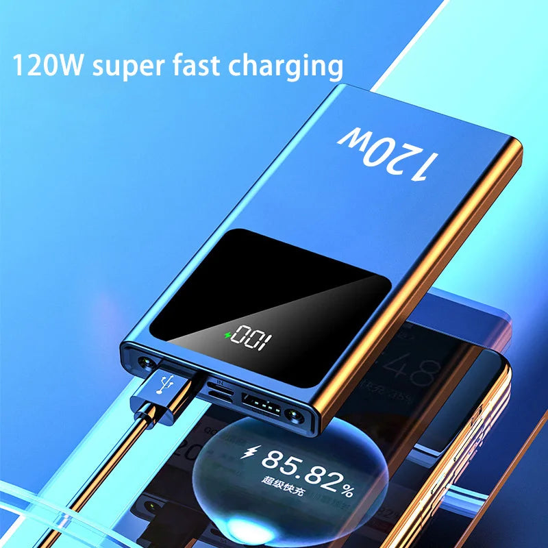 200000mAH 120W Power BankSuper Fast Charging Digital Display High Capacity iphone Samsung Xiaomi