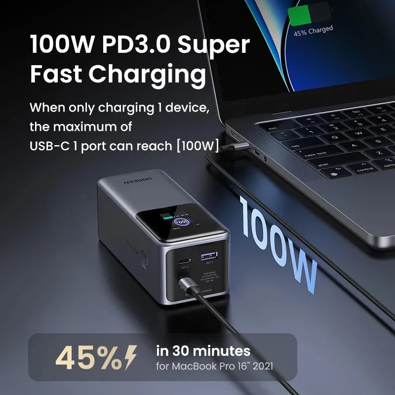 ultra-large capacity 25000mAh Battery Portable PowerBank for Tablet 200WSuper fast charging