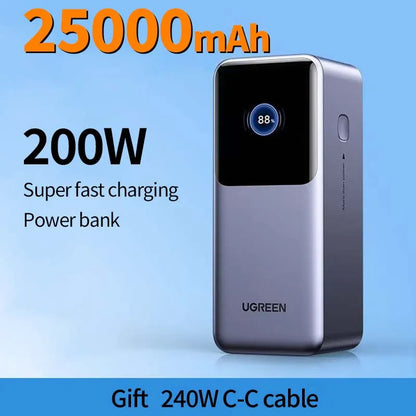ultra-large capacity 25000mAh Battery  Portable PowerBank for Tablet 200WSuper fast charging