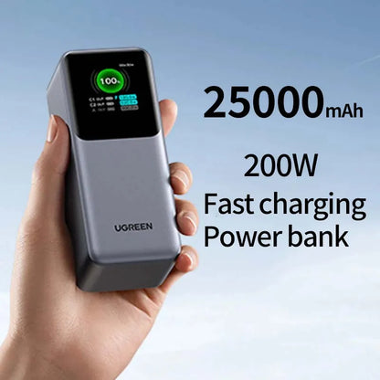 ultra-large capacity 25000mAh Battery  Portable PowerBank for Tablet 200WSuper fast charging