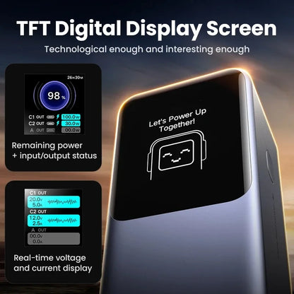 ultra-large capacity 25000mAh Battery  Portable PowerBank for Tablet 200WSuper fast charging