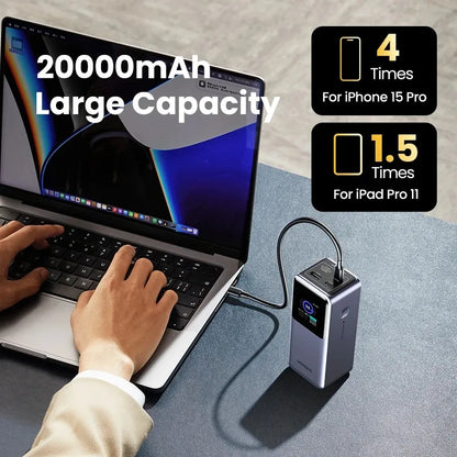 ultra-large capacity 25000mAh Battery  Portable PowerBank for Tablet 200WSuper fast charging